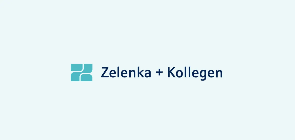 Das Logo von Zelenka + Kollegen, dass wir entwickelt haben. 