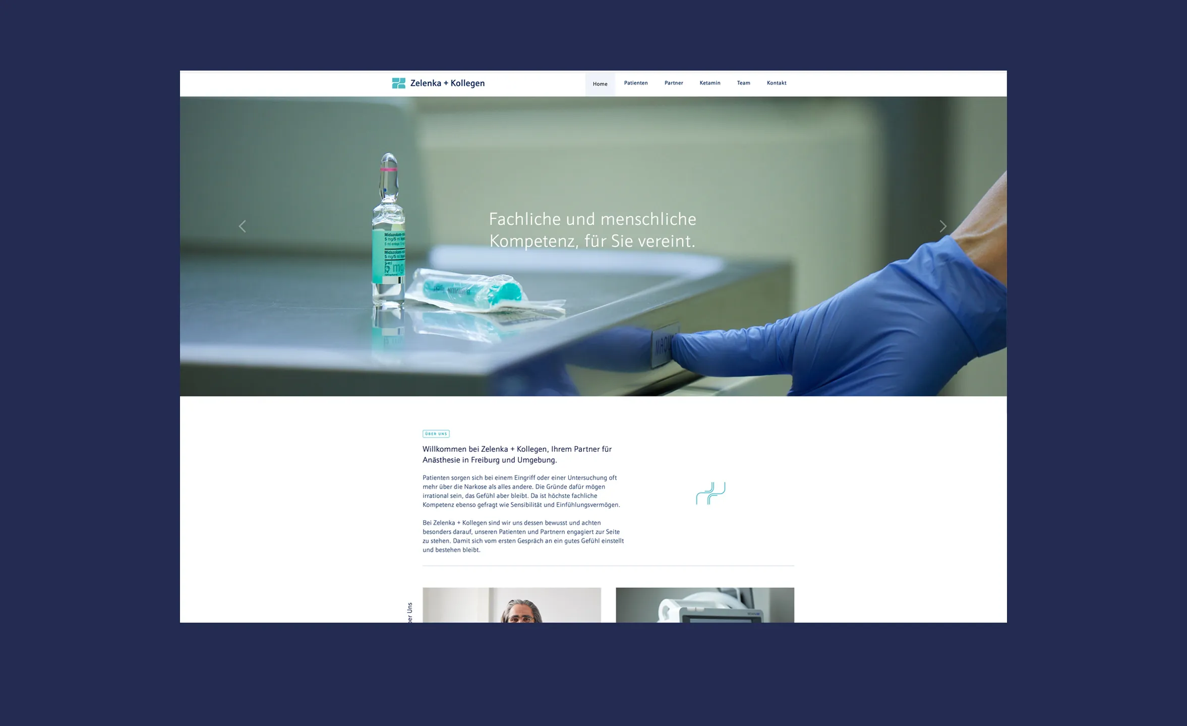 Ein Screenshot der Homepage (Desktop-Ansicht) von www.zelenka-kollegen.de. 
Wir waren für das Webdesign, Webentwicklung, Art Direction, Logo und das Corporate Design zuständig.